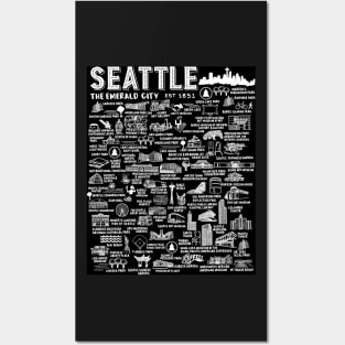 Seattle Map Posters and Art
